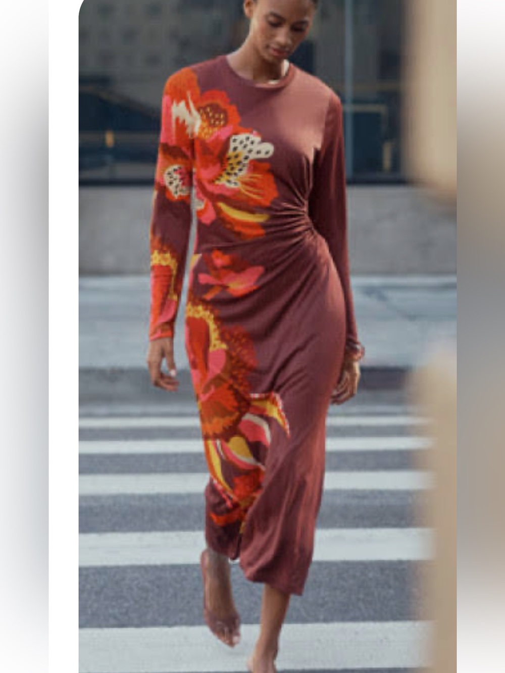 NWT retail $228 size M #Anthropologie,#FarmRio.  Long Sleeve Jersey Midi Dress